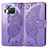 Coque Portefeuille Papillon Livre Cuir Etui Clapet pour Xiaomi Mi 10i 5G Violet Clair