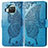 Coque Portefeuille Papillon Livre Cuir Etui Clapet pour Xiaomi Mi 10T Lite 5G Bleu