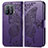 Coque Portefeuille Papillon Livre Cuir Etui Clapet pour Xiaomi Mi 11 Pro 5G Violet