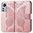 Coque Portefeuille Papillon Livre Cuir Etui Clapet pour Xiaomi Mi 12 Lite 5G Rose