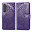 Coque Portefeuille Papillon Livre Cuir Etui Clapet pour Xiaomi Mi Note 10 Lite Violet