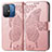 Coque Portefeuille Papillon Livre Cuir Etui Clapet pour Xiaomi Poco C55 Rose