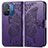 Coque Portefeuille Papillon Livre Cuir Etui Clapet pour Xiaomi Poco C55 Violet