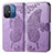 Coque Portefeuille Papillon Livre Cuir Etui Clapet pour Xiaomi Poco C55 Violet Clair