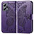 Coque Portefeuille Papillon Livre Cuir Etui Clapet pour Xiaomi Poco X4 GT 5G Violet