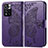 Coque Portefeuille Papillon Livre Cuir Etui Clapet pour Xiaomi Poco X4 NFC Violet