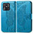 Coque Portefeuille Papillon Livre Cuir Etui Clapet pour Xiaomi Redmi 10 India Bleu