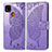 Coque Portefeuille Papillon Livre Cuir Etui Clapet pour Xiaomi Redmi 10A 4G Violet Clair