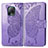 Coque Portefeuille Papillon Livre Cuir Etui Clapet pour Xiaomi Redmi 10X Pro 5G Violet Clair