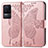 Coque Portefeuille Papillon Livre Cuir Etui Clapet pour Xiaomi Redmi K50 5G Rose