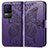 Coque Portefeuille Papillon Livre Cuir Etui Clapet pour Xiaomi Redmi K50 5G Violet