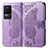 Coque Portefeuille Papillon Livre Cuir Etui Clapet pour Xiaomi Redmi K50 5G Violet Clair