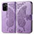 Coque Portefeuille Papillon Livre Cuir Etui Clapet pour Xiaomi Redmi Note 10 4G Violet Clair