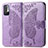 Coque Portefeuille Papillon Livre Cuir Etui Clapet pour Xiaomi Redmi Note 10 5G Violet Clair