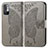 Coque Portefeuille Papillon Livre Cuir Etui Clapet pour Xiaomi Redmi Note 10T 5G Gris