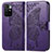 Coque Portefeuille Papillon Livre Cuir Etui Clapet pour Xiaomi Redmi Note 11 4G (2021) Violet