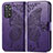 Coque Portefeuille Papillon Livre Cuir Etui Clapet pour Xiaomi Redmi Note 11 4G (2022) Violet