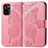 Coque Portefeuille Papillon Livre Cuir Etui Clapet pour Xiaomi Redmi Note 11 SE India 4G Rose Rouge