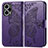 Coque Portefeuille Papillon Livre Cuir Etui Clapet pour Xiaomi Redmi Note 12 Turbo 5G Violet