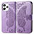 Coque Portefeuille Papillon Livre Cuir Etui Clapet pour Xiaomi Redmi Note 12R 5G Violet Clair