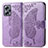 Coque Portefeuille Papillon Livre Cuir Etui Clapet pour Xiaomi Redmi Note 12T Pro 5G Violet Clair