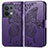 Coque Portefeuille Papillon Livre Cuir Etui Clapet pour Xiaomi Redmi Note 13 5G Violet