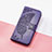 Coque Portefeuille Papillon Livre Cuir Etui Clapet S01D pour Google Pixel 6 Pro 5G Violet
