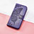 Coque Portefeuille Papillon Livre Cuir Etui Clapet S01D pour Huawei Enjoy 50 Pro Violet