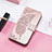 Coque Portefeuille Papillon Livre Cuir Etui Clapet S01D pour Samsung Galaxy M13 5G Rose