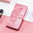 Coque Portefeuille Papillon Livre Cuir Etui Clapet S01D pour Samsung Galaxy XCover 6 Pro 5G Rose Rouge