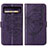 Coque Portefeuille Papillon Livre Cuir Etui Clapet Y01B pour Google Pixel 8 5G Violet