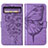 Coque Portefeuille Papillon Livre Cuir Etui Clapet Y01B pour Google Pixel 8 5G Violet Clair