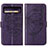 Coque Portefeuille Papillon Livre Cuir Etui Clapet Y01B pour Google Pixel 8 Pro 5G Violet