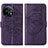 Coque Portefeuille Papillon Livre Cuir Etui Clapet Y01B pour OnePlus 11 5G Violet