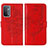 Coque Portefeuille Papillon Livre Cuir Etui Clapet Y01B pour OnePlus Nord N200 5G Rouge