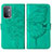 Coque Portefeuille Papillon Livre Cuir Etui Clapet Y01B pour OnePlus Nord N200 5G Vert