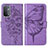 Coque Portefeuille Papillon Livre Cuir Etui Clapet Y01B pour OnePlus Nord N200 5G Violet Clair