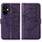 Coque Portefeuille Papillon Livre Cuir Etui Clapet Y01B pour OnePlus Nord N30 5G Violet