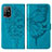 Coque Portefeuille Papillon Livre Cuir Etui Clapet Y01B pour Oppo A94 5G Bleu