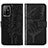 Coque Portefeuille Papillon Livre Cuir Etui Clapet Y01B pour Oppo A94 5G Noir