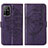 Coque Portefeuille Papillon Livre Cuir Etui Clapet Y01B pour Oppo F19 Pro+ Plus 5G Violet