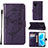 Coque Portefeuille Papillon Livre Cuir Etui Clapet Y01B pour Oppo Find X5 5G Violet