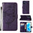 Coque Portefeuille Papillon Livre Cuir Etui Clapet Y01B pour Oppo Find X5 Lite 5G Violet