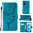 Coque Portefeuille Papillon Livre Cuir Etui Clapet Y01B pour Oppo K10 4G Bleu