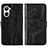 Coque Portefeuille Papillon Livre Cuir Etui Clapet Y01B pour Realme 10 4G Noir