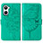 Coque Portefeuille Papillon Livre Cuir Etui Clapet Y01B pour Realme 10 4G Vert