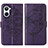 Coque Portefeuille Papillon Livre Cuir Etui Clapet Y01B pour Realme 10 4G Violet