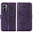 Coque Portefeuille Papillon Livre Cuir Etui Clapet Y01B pour Realme 10 Pro 5G Violet