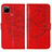 Coque Portefeuille Papillon Livre Cuir Etui Clapet Y01B pour Realme 7i RMX2193 Rouge