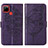 Coque Portefeuille Papillon Livre Cuir Etui Clapet Y01B pour Realme 7i RMX2193 Violet